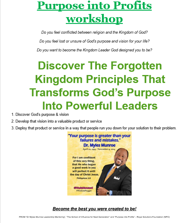 Purpose into Profits WORKBOOK